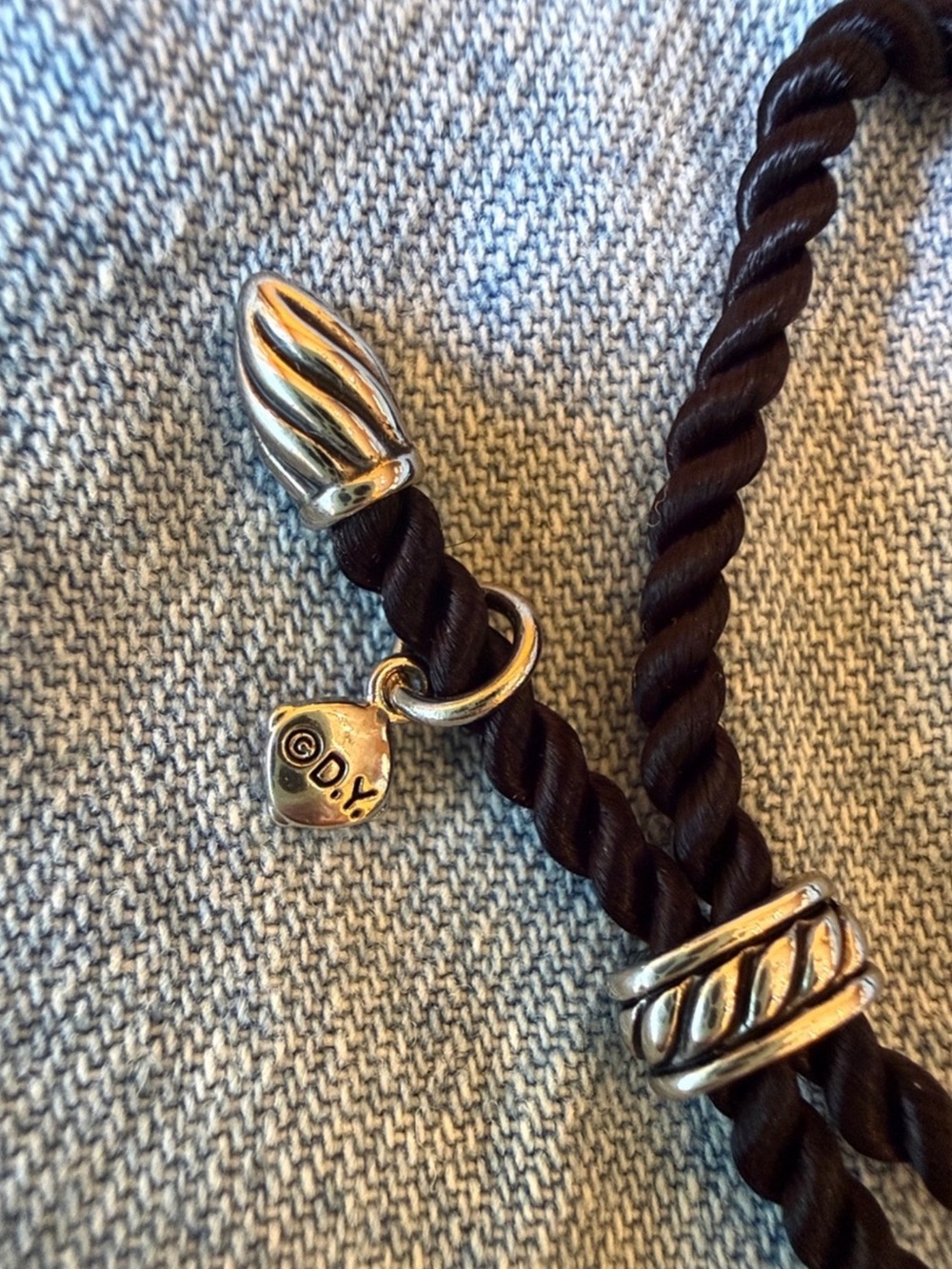 David Yurman Corded Bracelet with Silver Accents